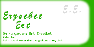 erzsebet ert business card